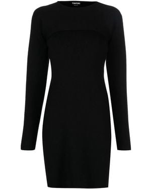 Tom Ford Long-Sleeve Minidress - Black