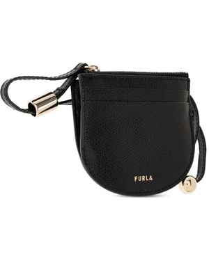 Furla Laura Logo-Print Card-Holder - Black