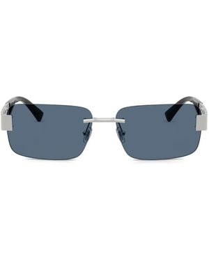 Versace Sonnenbrille Mit Eckigem Gestell - Blau