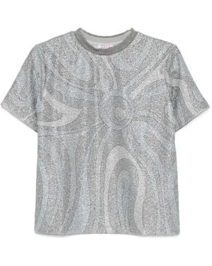 PUCCI アブストラクトパターン Tシャツ - グレー