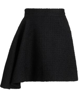 Patou Asymmetric Tweed Skirt - Black