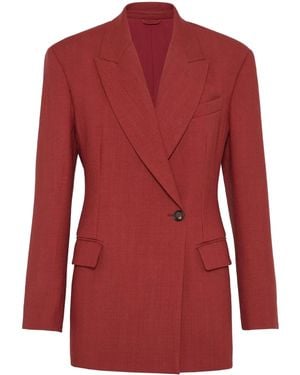 Brunello Cucinelli Wool Blazer - Red