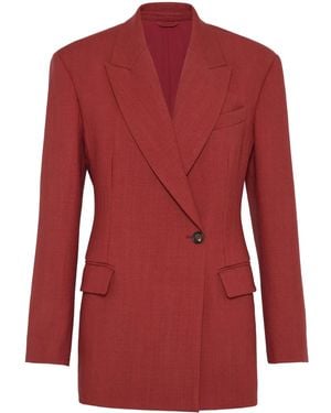 Brunello Cucinelli Blazer Pesante - Rosso