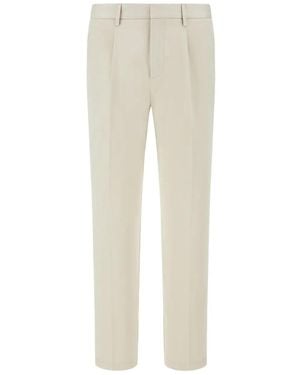 BOGGI Dart-Detail Trousers - Natural