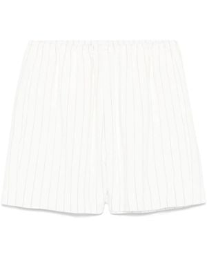 Nanushka Shorts A Righe - Bianco