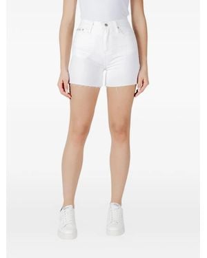 Calvin Klein Cotton Mini Shorts - White