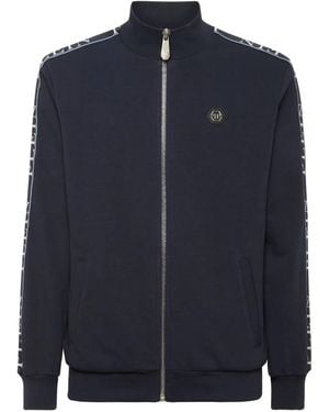 Philipp Plein ジップアップ スウェットシャツ - ブルー