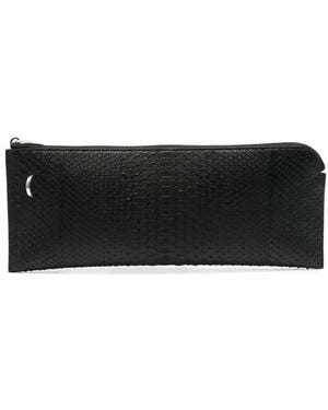 Rick Owens Portafoglio Invite Con Effetto Pelle Di Serpente - Nero