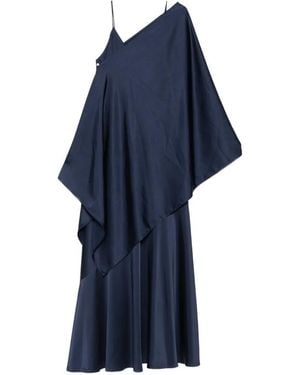 Weekend by Maxmara Calante Asymmetric Draped Dress - Blue