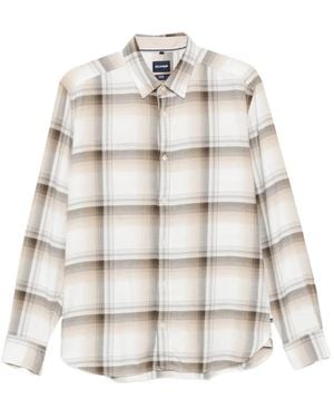 Olymp Check-Pattern Button-Down Shirt - White