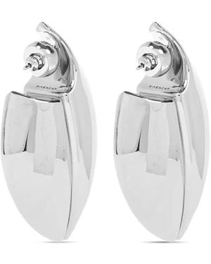 Givenchy Pendientes Cocoon Con Forma Curva - Blanco