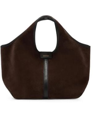 Soeur Mini Douce Suede-Finish Tote Bag - Brown