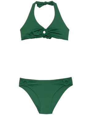 Fisico Ring-Detail Halterneck Bikini - Green