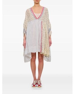 Péro Floral-Print Linen Midi Dress - White