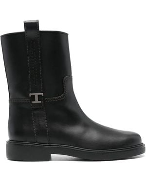 Tod's Leather Ankle Boot - Black
