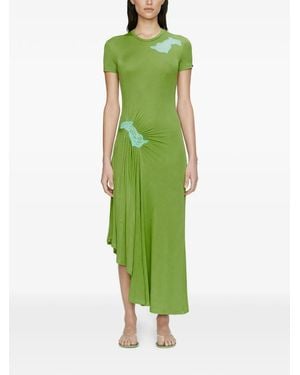 Christopher Esber Delphin Lace-Panelled Midi Dress - Green