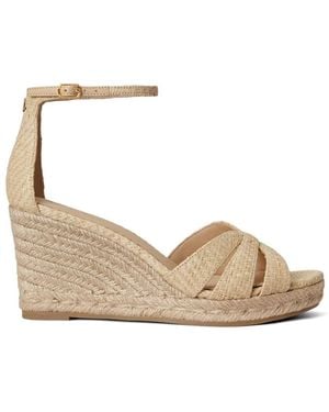 Ralph Lauren Nellie Raffia-Wedge Espadrilles - Natural
