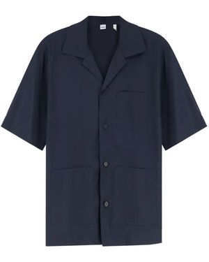 Aspesi Buttoned Short-Sleeve Shirt - Blue