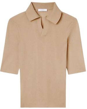 Fedeli V-Neck Short-Sleeved Top - Natural