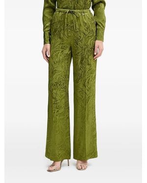 Silvian Heach Drawstring Print Trousers - Green