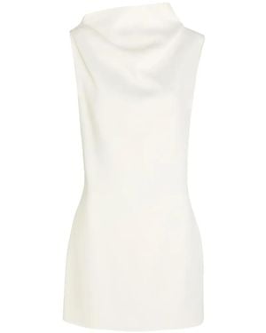 KHAITE Drapiertes Rot Minikleid - Weiß