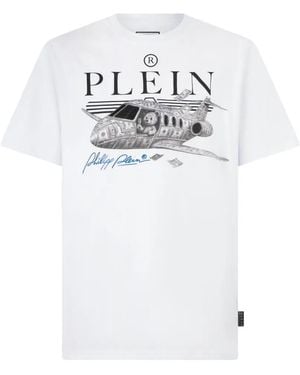 Philipp Plein Camiseta Teddy Plane Con Aplique De Cristales - Blanco