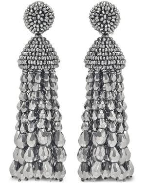 Oscar de la Renta Chandelier-Ohrringe - Weiß