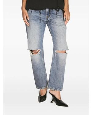 Balenciaga Jeans Strappati Loose Fit - Blue