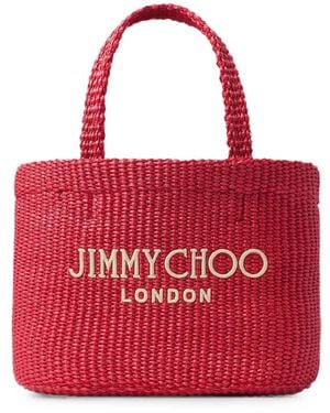 Jimmy Choo Beach East-West Top Handle Mini Bag - Red