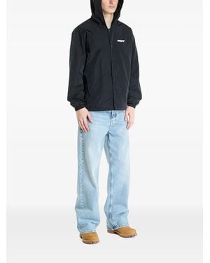 Prosto. Rains Logo-Print Hooded Jacket - Blue