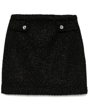 Michael Kors Minirock Aus Tweed - Schwarz