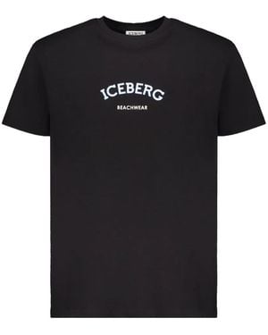 Iceberg Logo-Print Short-Sleeve T-Shirt - Black