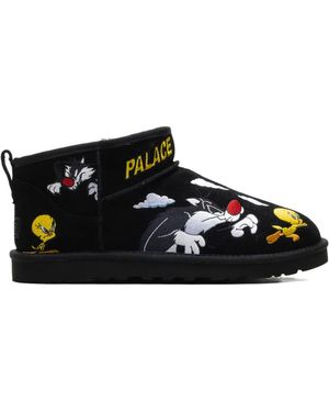 UGG Ultra Mini cartoon-embroidered boots - Negro