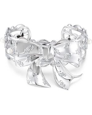 ShuShu/Tong X Yvmin Bow-Motif Cuff Bracelet - White
