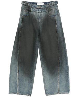 Feng Chen Wang Gradient-Effect Denim Jeans - Gray