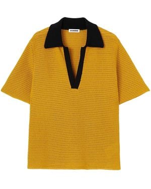 Jil Sander ニット ポロシャツ - イエロー