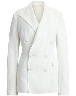 Ralph Lauren Cosgrove Double-Breasted Twill Blazer - White