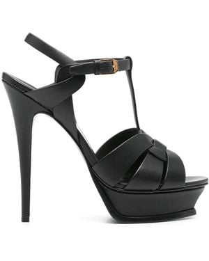 Saint Laurent Sandalias Tribute - Negro