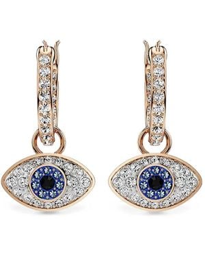 Swarovski Boucles D'Oreilles Symbolica Serties De Cristaux - Bleu