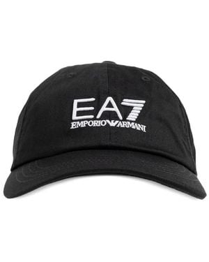 EA7 Baseballkappe Mit Logo-Stickerei - Schwarz
