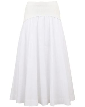 Jonathan Simkhai Ovie Midi Skirt - White