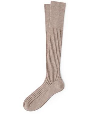Brunello Cucinelli Ribbed Socks - Natural