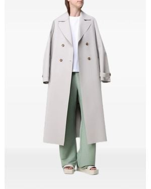 Max Mara Double-Breasted Trench Coat - White