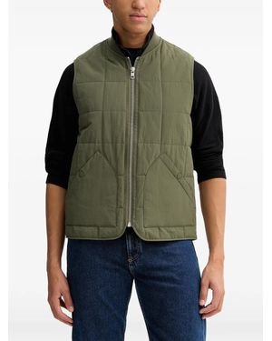 Marc O' Polo Quilted Water-Repellent Vest - Green