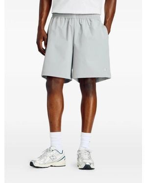 New Balance Short À Détail Logo - Grey