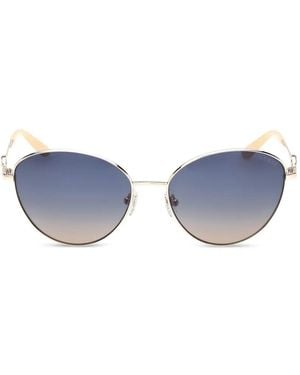 GUESS EYEWEAR Cat-Eye-Sonnenbrille Mit Logo-Schild - Blau