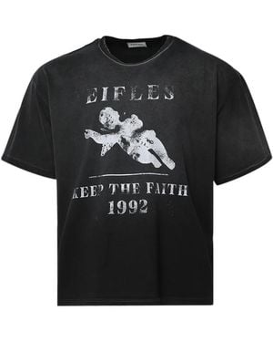 Eifles Graphic-Print T-Shirt - Black
