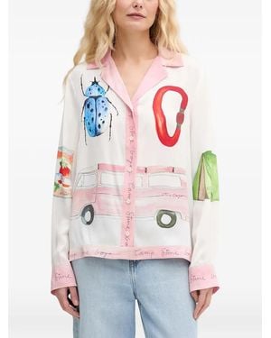 Stine Goya Graphic-Print Shirt - White