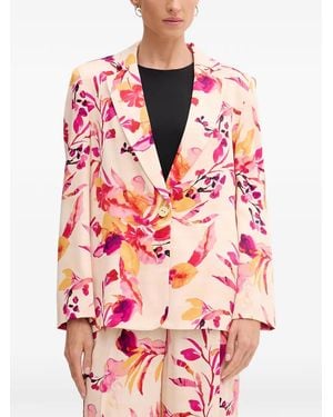 Lola Casademunt Blazer À Fleurs Imprimées - Pink