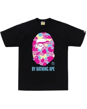 A Bathing Ape Camiseta Sta Camo Ape Head Con Motivo Gráfico - Negro